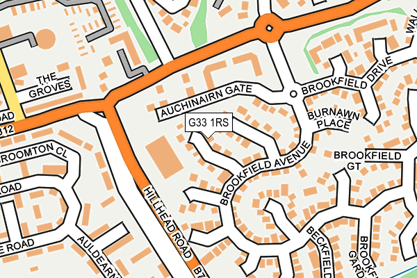 G33 1RS map - OS OpenMap – Local (Ordnance Survey)