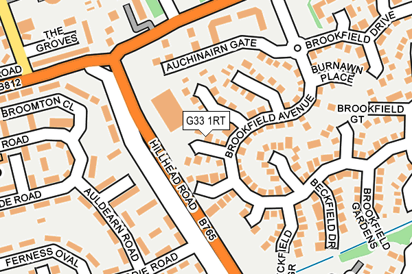 G33 1RT map - OS OpenMap – Local (Ordnance Survey)