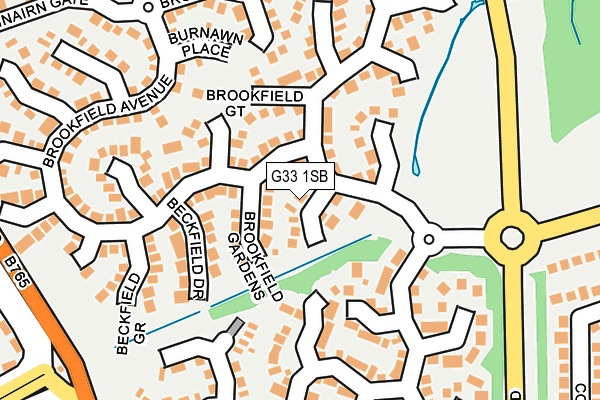 G33 1SB map - OS OpenMap – Local (Ordnance Survey)