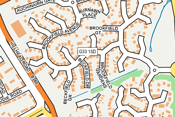 G33 1SD map - OS OpenMap – Local (Ordnance Survey)
