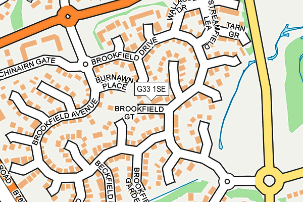 G33 1SE map - OS OpenMap – Local (Ordnance Survey)