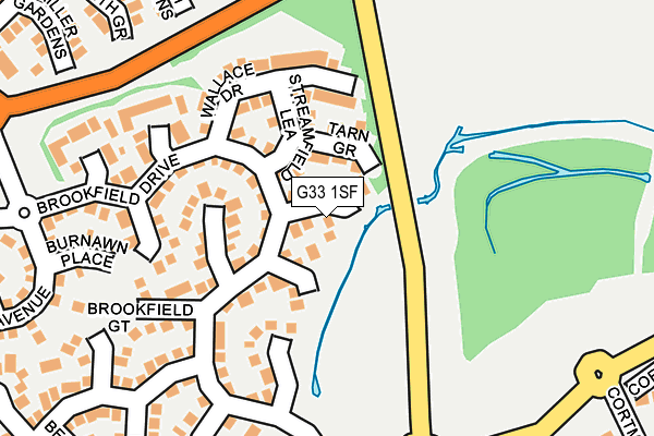 G33 1SF map - OS OpenMap – Local (Ordnance Survey)