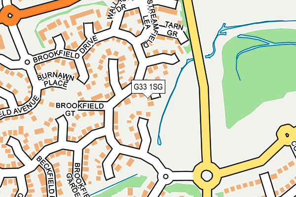 G33 1SG map - OS OpenMap – Local (Ordnance Survey)