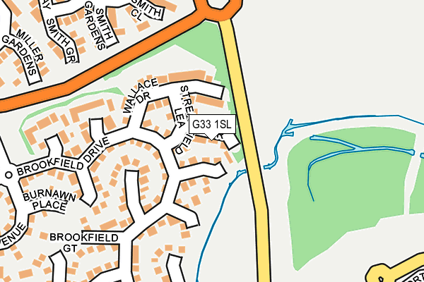 G33 1SL map - OS OpenMap – Local (Ordnance Survey)