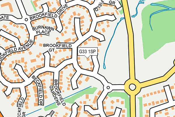 G33 1SP map - OS OpenMap – Local (Ordnance Survey)