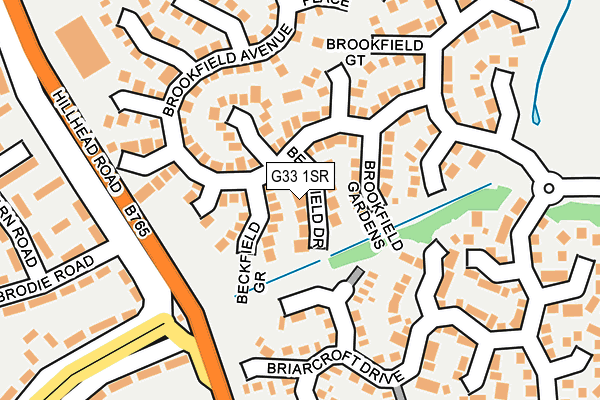 G33 1SR map - OS OpenMap – Local (Ordnance Survey)