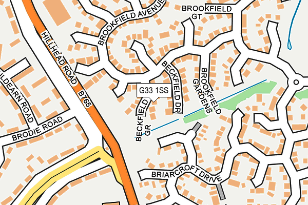 G33 1SS map - OS OpenMap – Local (Ordnance Survey)