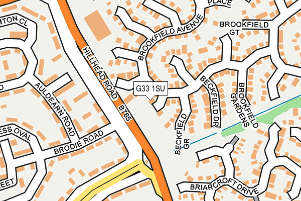 G33 1SU map - OS OpenMap – Local (Ordnance Survey)