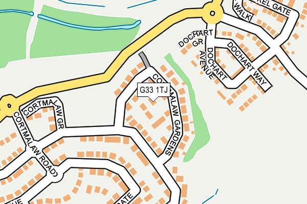 G33 1TJ map - OS OpenMap – Local (Ordnance Survey)