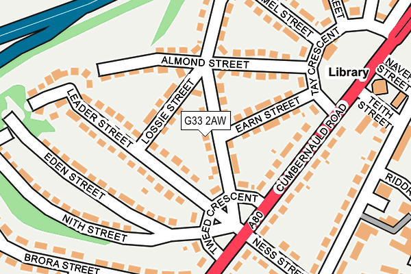 G33 2AW map - OS OpenMap – Local (Ordnance Survey)