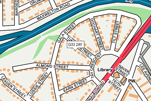 G33 2AY map - OS OpenMap – Local (Ordnance Survey)