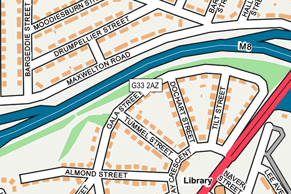 G33 2AZ map - OS OpenMap – Local (Ordnance Survey)