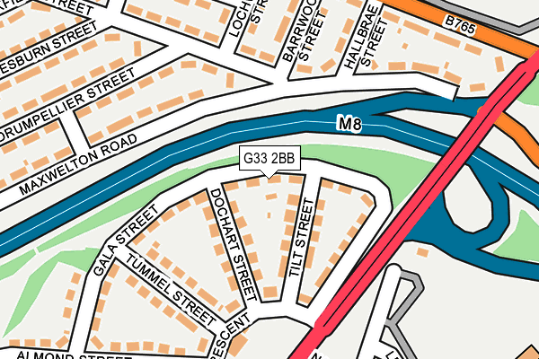 G33 2BB map - OS OpenMap – Local (Ordnance Survey)
