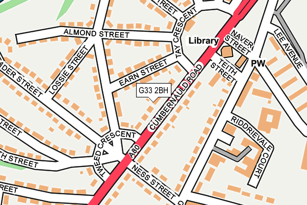 G33 2BH map - OS OpenMap – Local (Ordnance Survey)