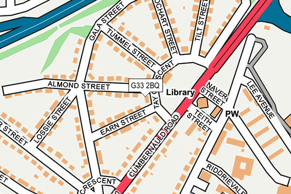 G33 2BQ map - OS OpenMap – Local (Ordnance Survey)