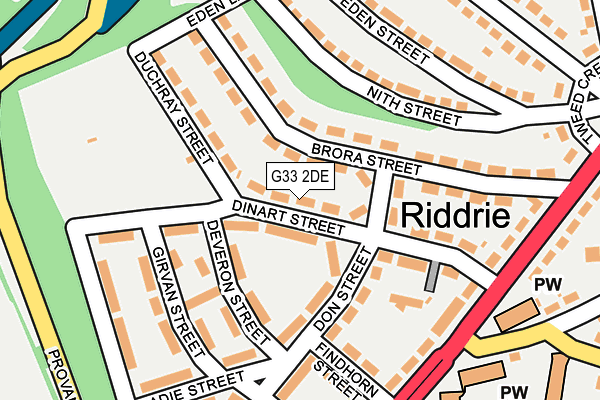 G33 2DE map - OS OpenMap – Local (Ordnance Survey)