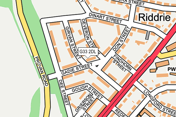 G33 2DL map - OS OpenMap – Local (Ordnance Survey)