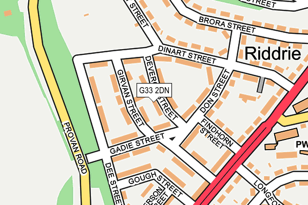 G33 2DN map - OS OpenMap – Local (Ordnance Survey)
