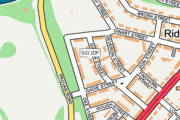 G33 2DP map - OS OpenMap – Local (Ordnance Survey)