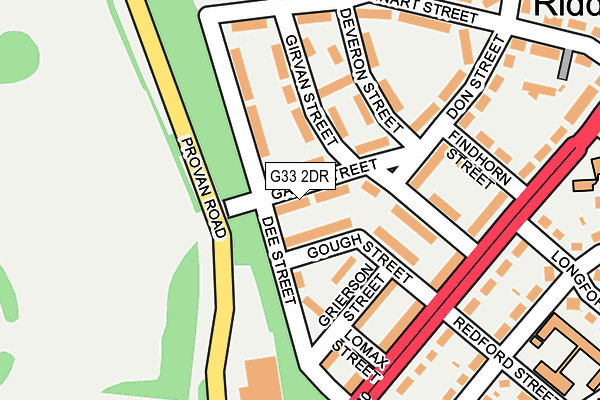 G33 2DR map - OS OpenMap – Local (Ordnance Survey)