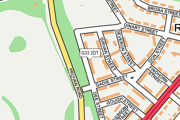 G33 2DT map - OS OpenMap – Local (Ordnance Survey)
