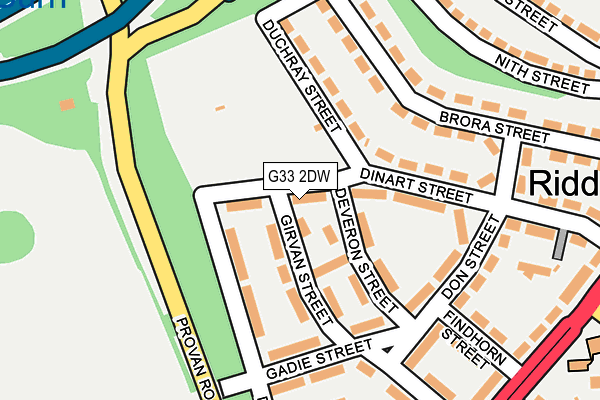 G33 2DW map - OS OpenMap – Local (Ordnance Survey)