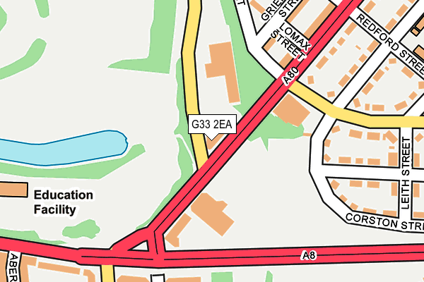G33 2EA map - OS OpenMap – Local (Ordnance Survey)