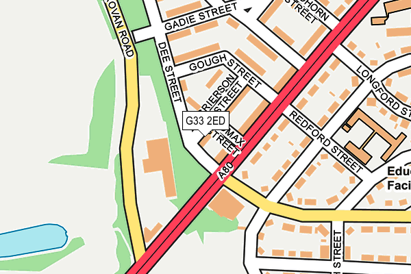 G33 2ED map - OS OpenMap – Local (Ordnance Survey)
