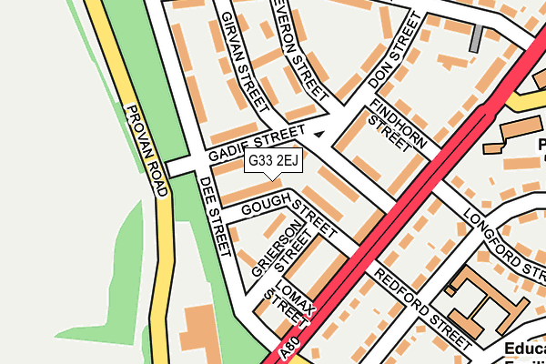 G33 2EJ map - OS OpenMap – Local (Ordnance Survey)