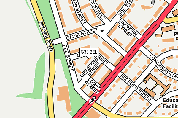 G33 2EL map - OS OpenMap – Local (Ordnance Survey)