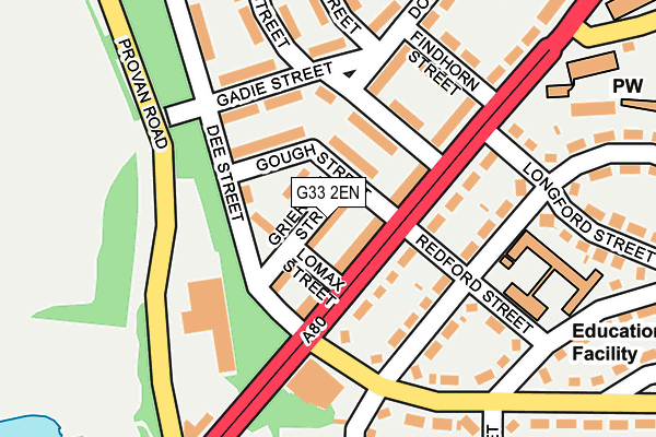G33 2EN map - OS OpenMap – Local (Ordnance Survey)