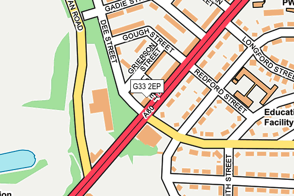 G33 2EP map - OS OpenMap – Local (Ordnance Survey)