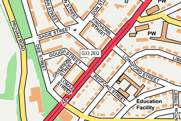 G33 2EQ map - OS OpenMap – Local (Ordnance Survey)