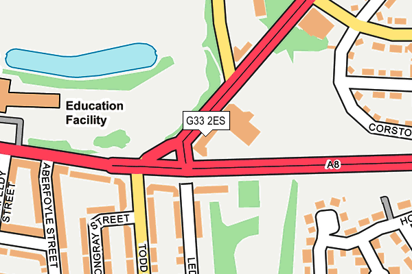 G33 2ES map - OS OpenMap – Local (Ordnance Survey)