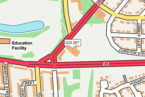 G33 2ET map - OS OpenMap – Local (Ordnance Survey)