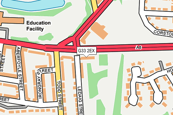 G33 2EX map - OS OpenMap – Local (Ordnance Survey)