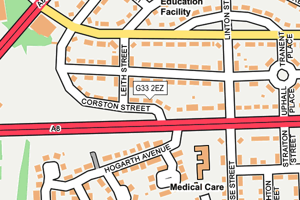 G33 2EZ map - OS OpenMap – Local (Ordnance Survey)