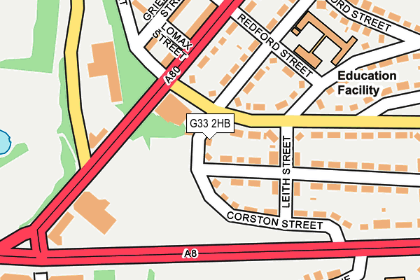 G33 2HB map - OS OpenMap – Local (Ordnance Survey)