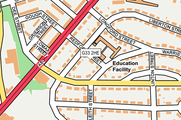 G33 2HE map - OS OpenMap – Local (Ordnance Survey)