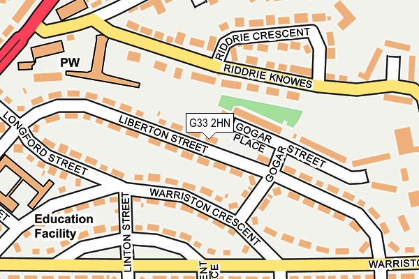 G33 2HN map - OS OpenMap – Local (Ordnance Survey)