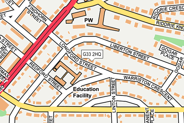 G33 2HQ map - OS OpenMap – Local (Ordnance Survey)