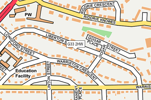 G33 2HW map - OS OpenMap – Local (Ordnance Survey)