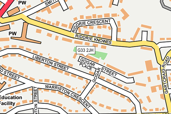 G33 2JH map - OS OpenMap – Local (Ordnance Survey)