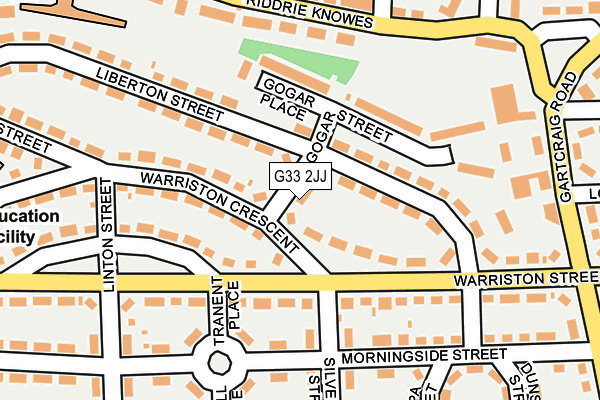 G33 2JJ map - OS OpenMap – Local (Ordnance Survey)