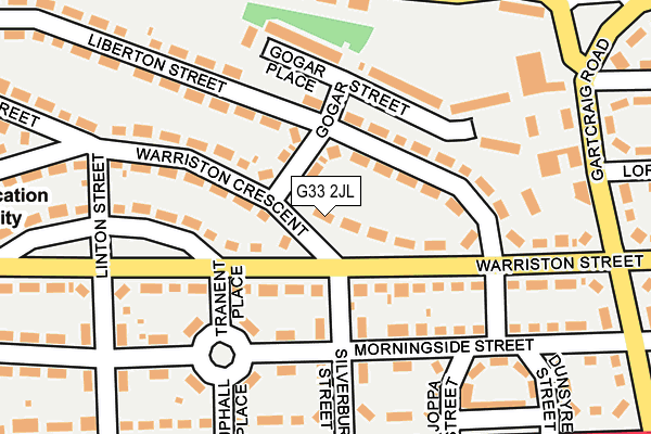 G33 2JL map - OS OpenMap – Local (Ordnance Survey)
