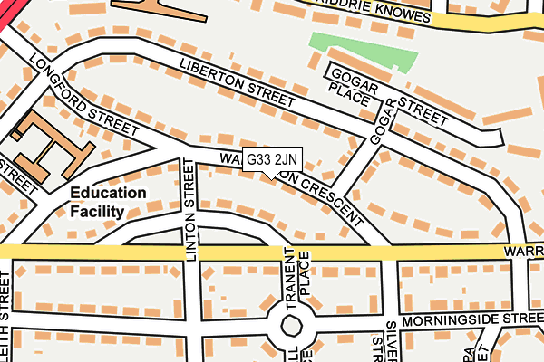 G33 2JN map - OS OpenMap – Local (Ordnance Survey)