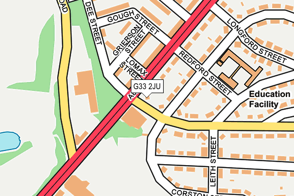 G33 2JU map - OS OpenMap – Local (Ordnance Survey)