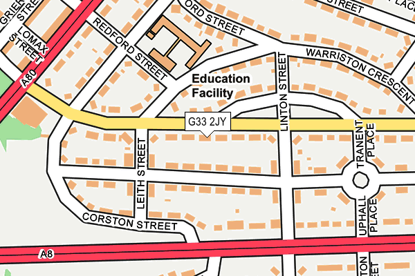 G33 2JY map - OS OpenMap – Local (Ordnance Survey)
