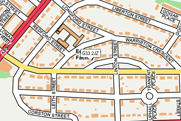 G33 2JZ map - OS OpenMap – Local (Ordnance Survey)