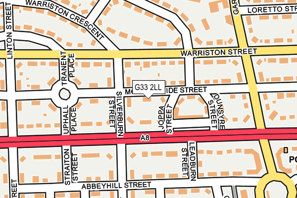 G33 2LL map - OS OpenMap – Local (Ordnance Survey)